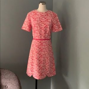 Draper James “Lipstick Red” jacquard dress